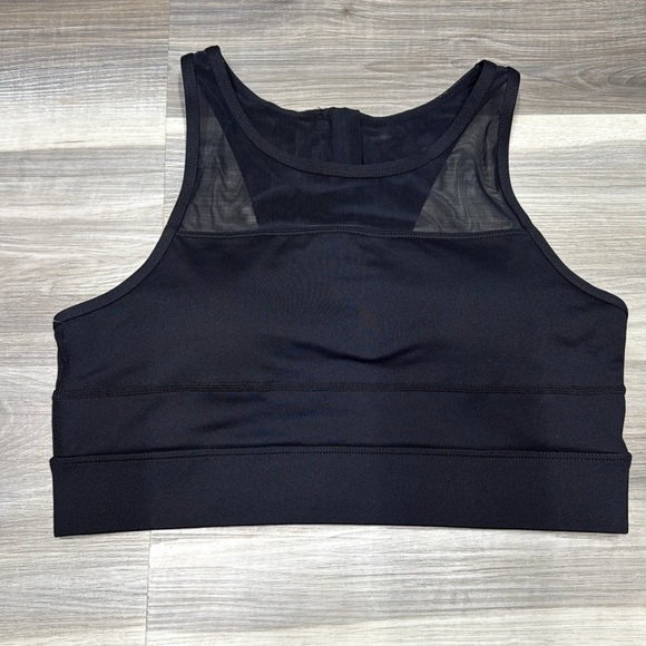 Black Mesh Sports Bra size large - Picture 2 of 8